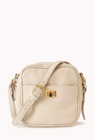 Forever 21 / Bolsa Creme Couro Fake